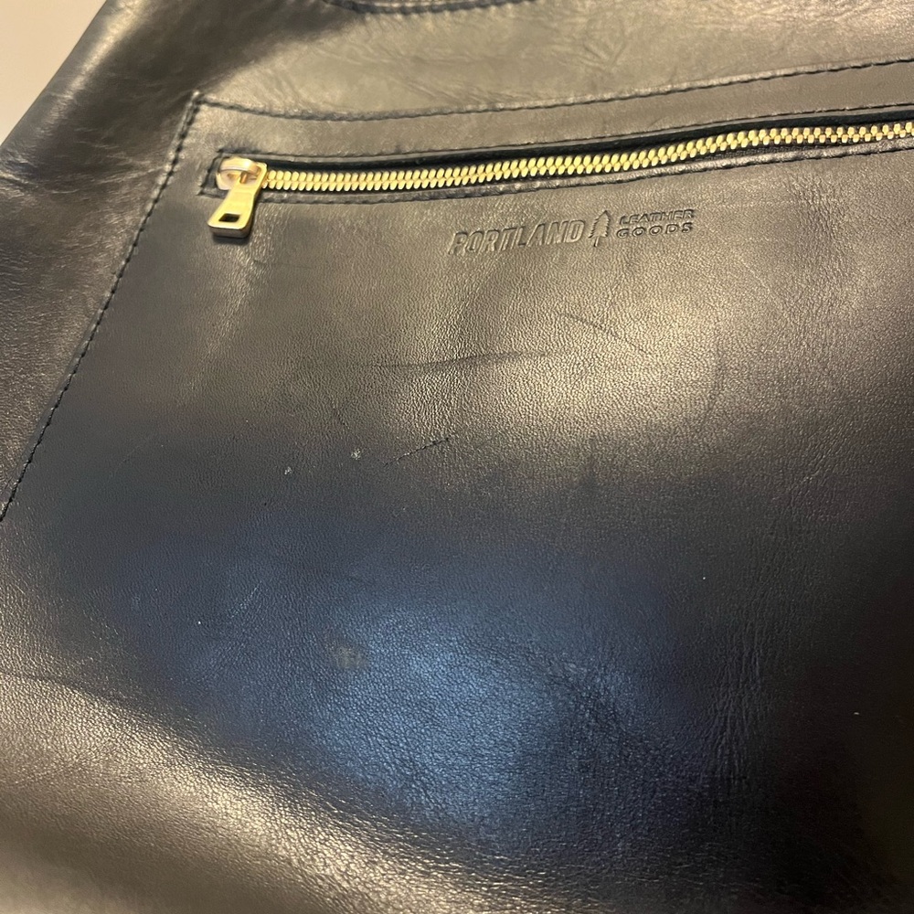 Portland Leather goods Black Backpack tote - Picture 7 of 8